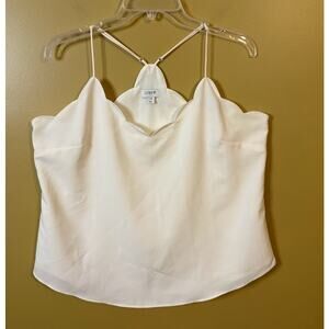 J. Crew Cream Scalloped Cami - Size 14 - Excellent!